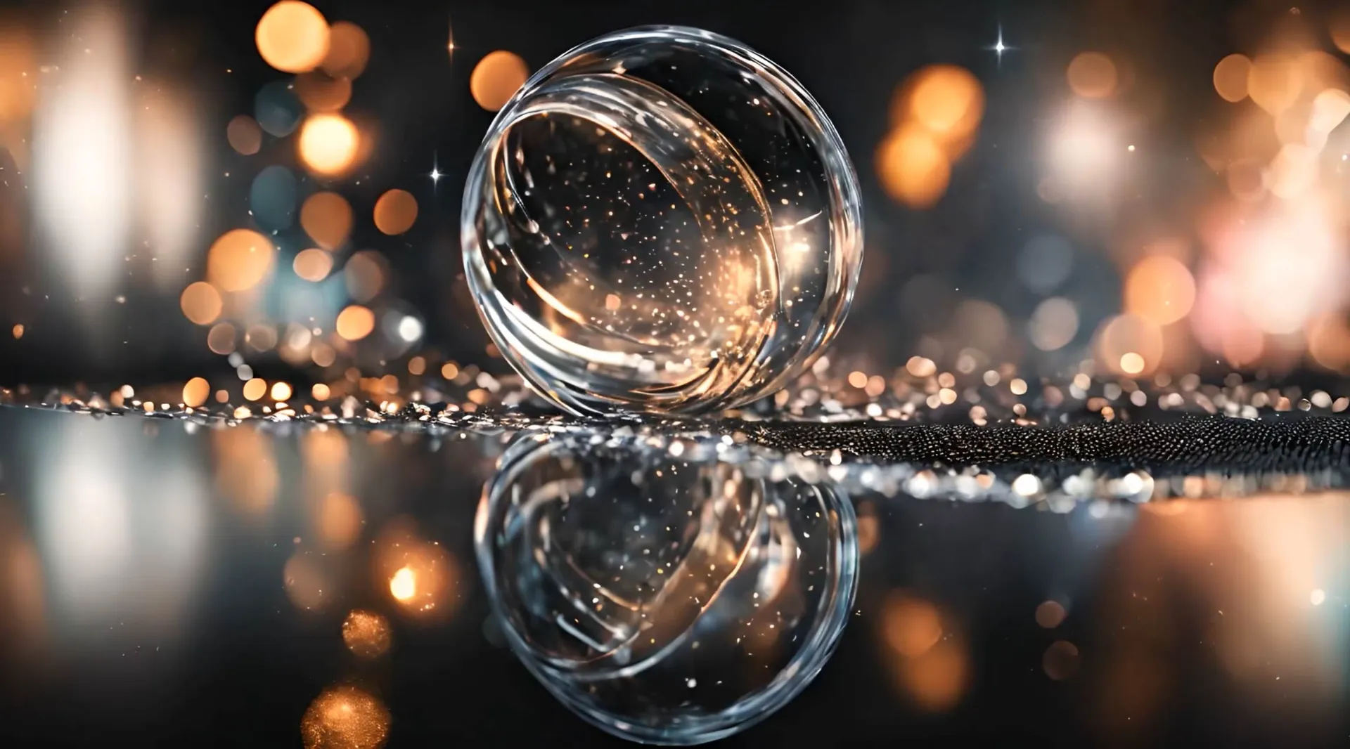 Futuristic Crystal Ball in Glowing Ambience Backdrop Video